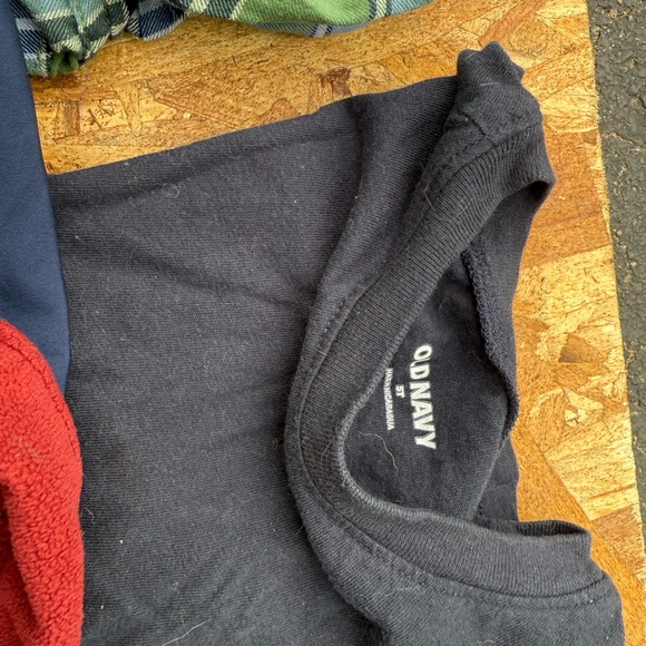 Carter's Green and Blue Plaid Button Down, Jacket and Oldnavy T-Shirt Outfit Set - Picture 3 of 5